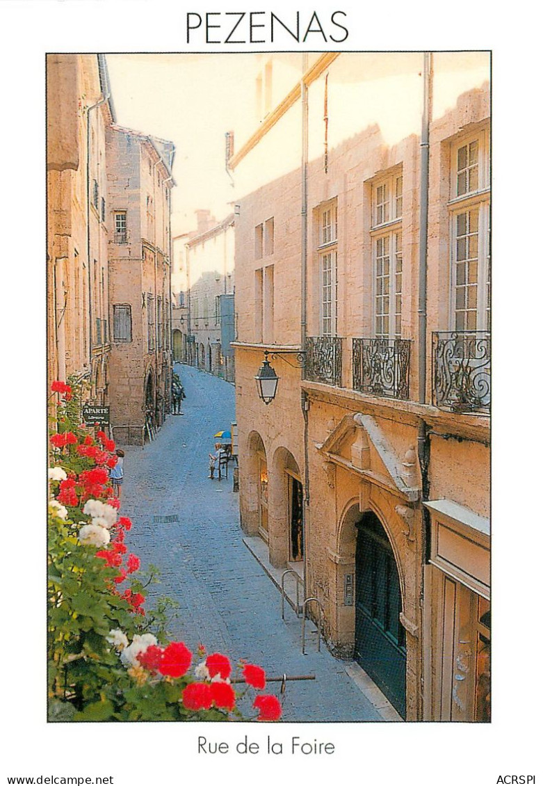 HERAULT PEZENAS  LA RUE DE LA FOIRE (scan Recto-verso) KEVREN0416 - Pezenas