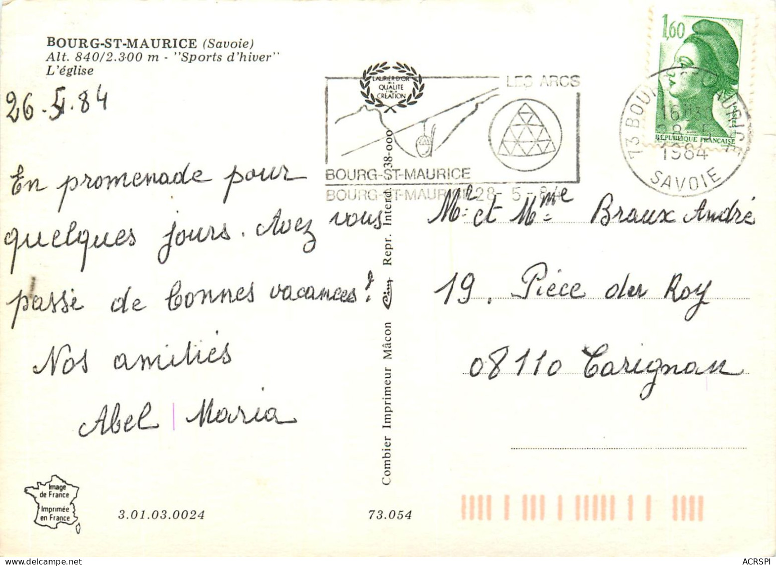 SAVOIE BOURG ST MAURICE(scan Recto-verso) KEVREN0445 - Bourg Saint Maurice