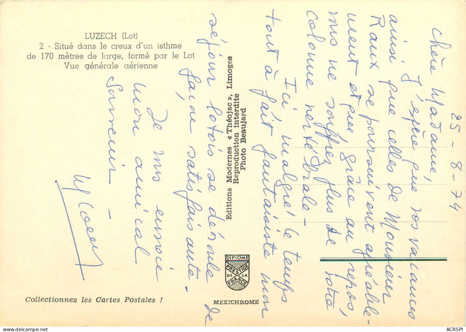 LOT LUZECH SITUE DANS LE CREUX D'UN ISTHME  (scan Recto-verso) KEVREN0485 - Luzech