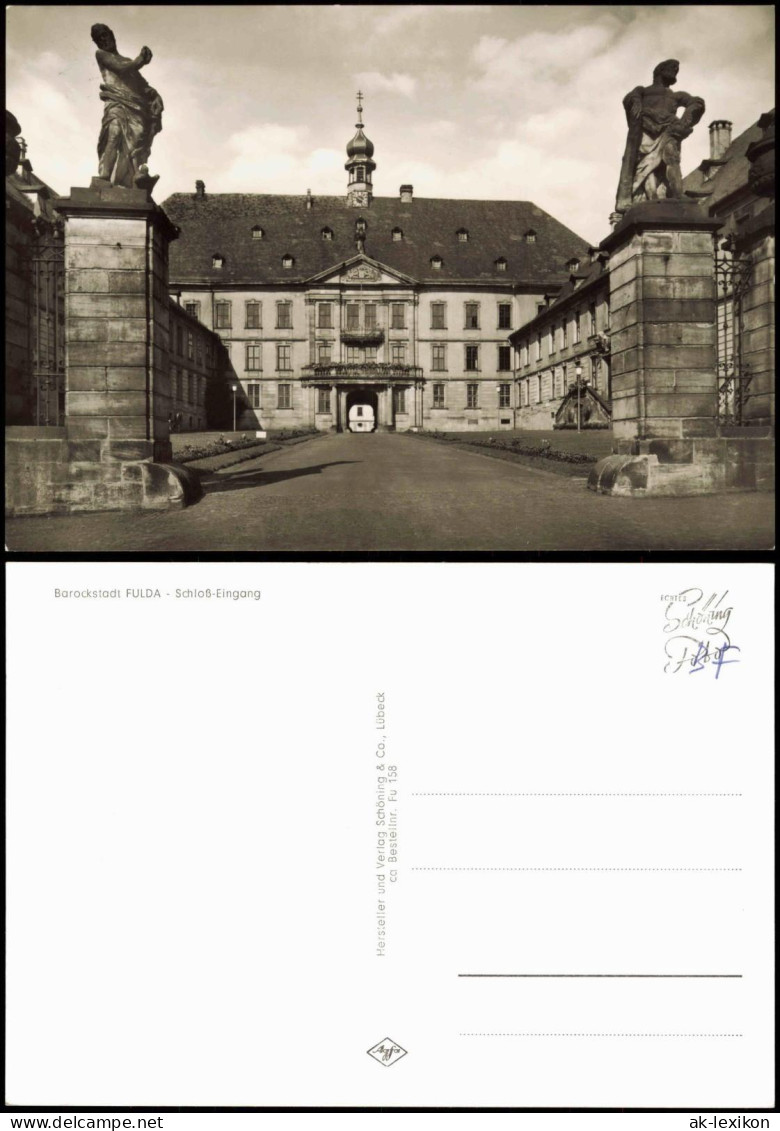 Ansichtskarte Fulda Fuldaer Stadtschloss (Eingang) 1960 - Fulda