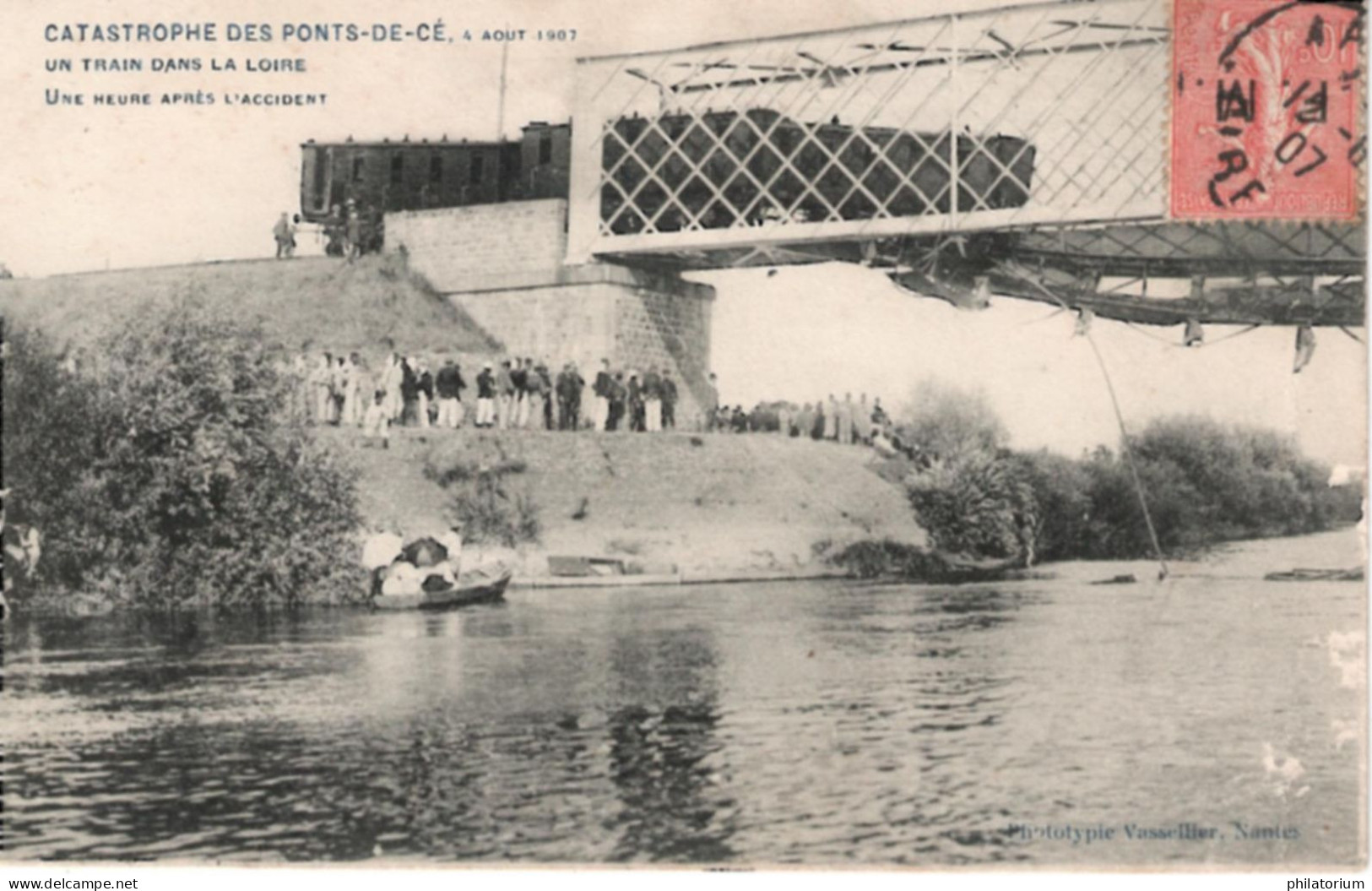 49  LES PONTS DE CE  4 Août 1907  Un Train Dans La Loire - Les Ponts De Ce