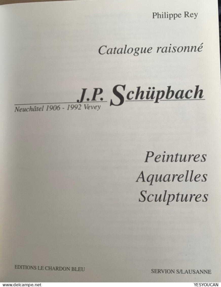 J.P.SCHÜPBACH (1906 Neuchatel-1992 Vevey) aquarelle: nu femme devant tapiserie fleurie (nue art suisse schweizer Kunst)