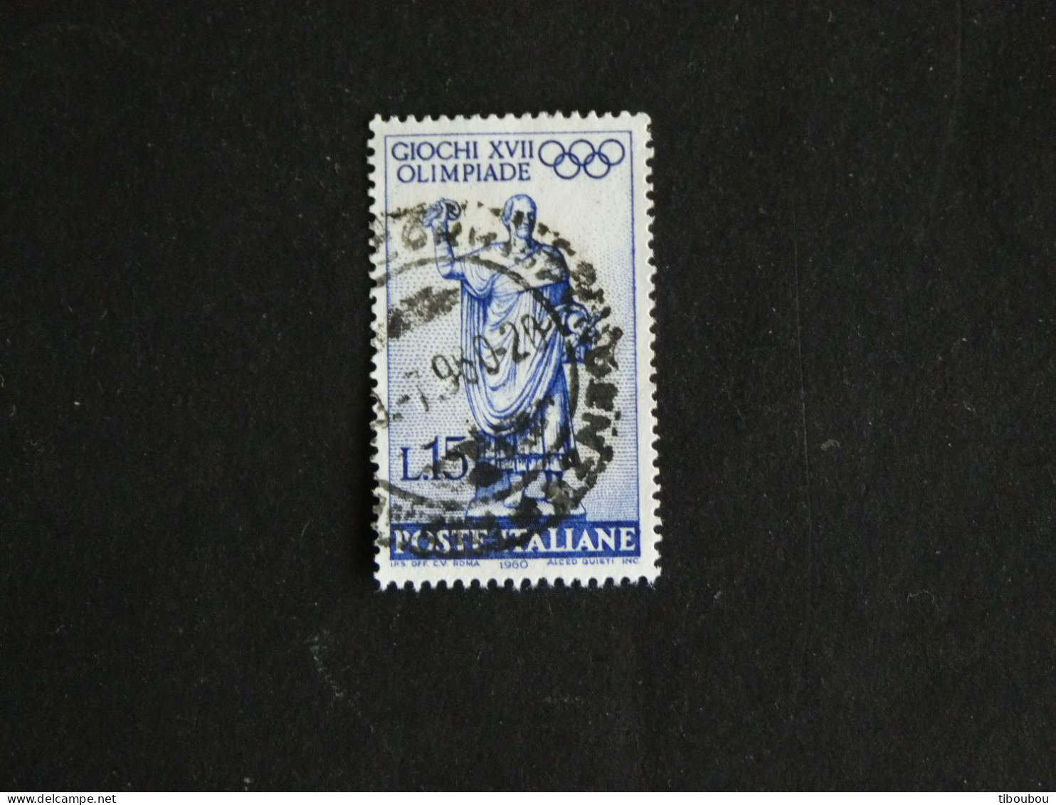 ITALIE ITALIA YT 814 OBLITERE - JEUX OLYMPIQUES DE ROME / STATUE CONSUL ROMAIN - 1946-60: Used