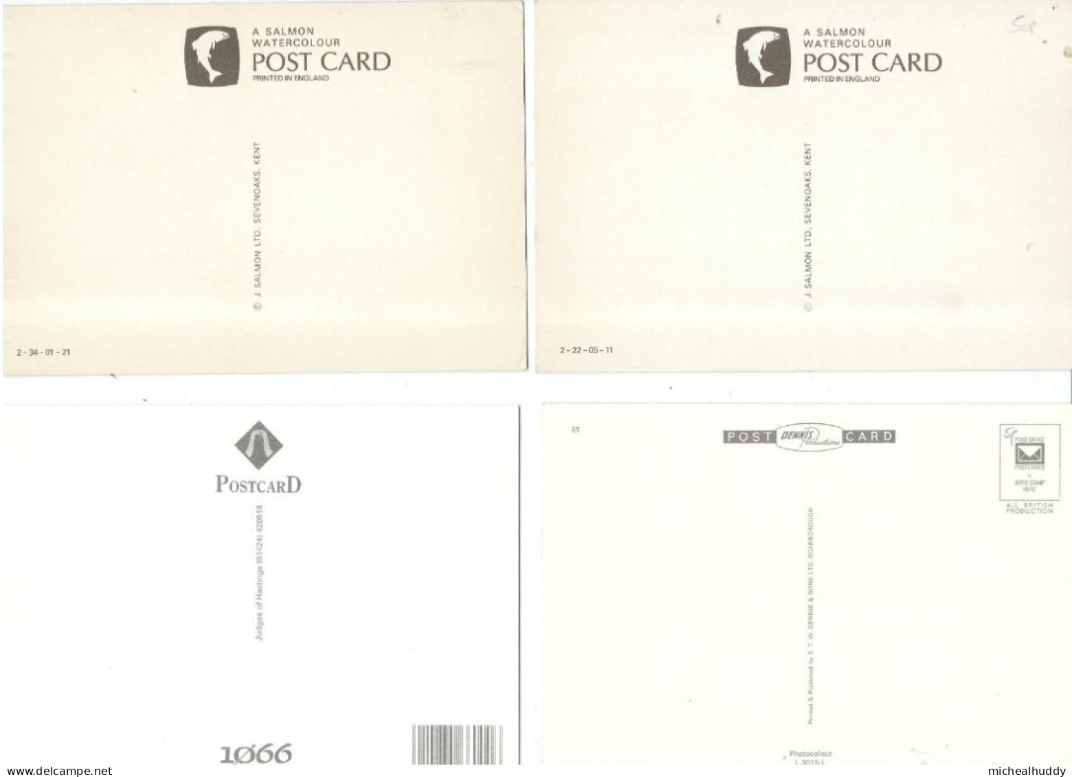 4 POSTCARDS  UK  MAPS - Landkarten