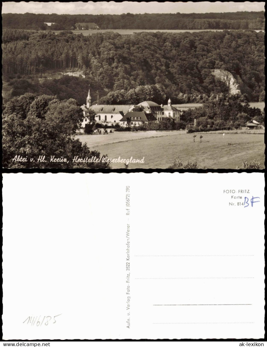 Ansichtskarte Herstelle-Beverungen Blick Auf Abtei-Kirche 1963 - Beverungen