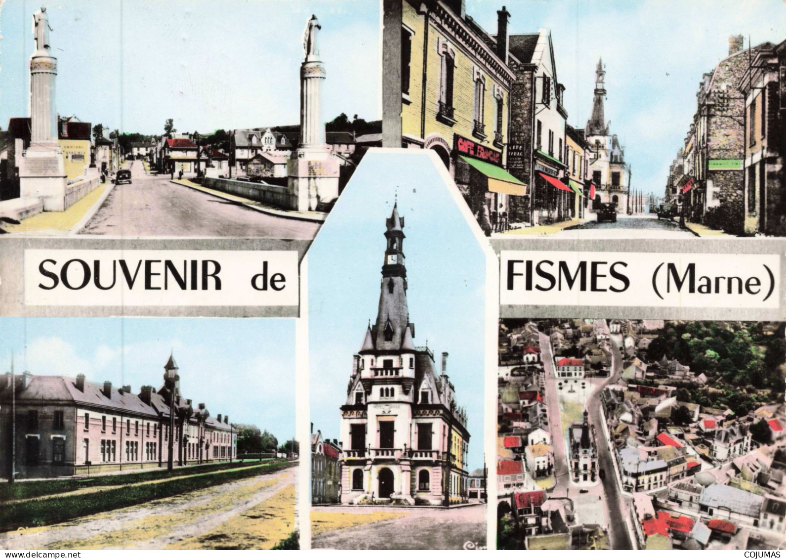 51 - FISMES _S27714_ Souvenir - Divers Aspects De La Ville - COMBIER - CPSM 15x10 Cm - Fismes