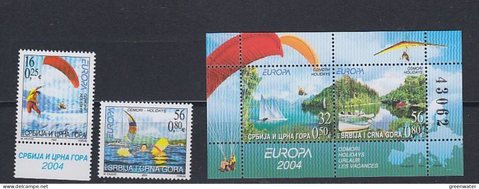 Europa Cept 2004 Serbia & Montenegro  (Yugoslavia) 2V + M/s ** Mnh (59435) - 2004