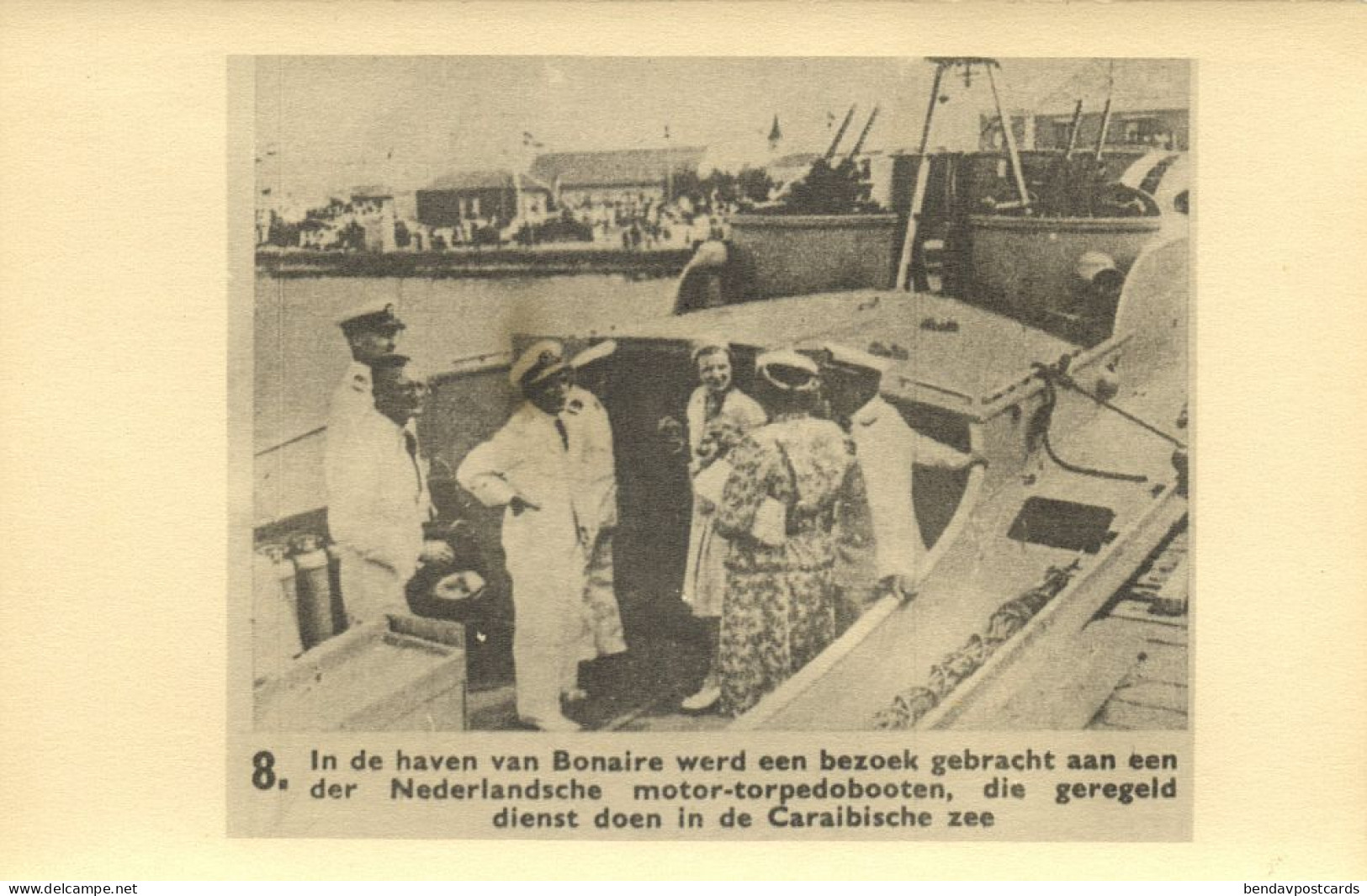 Bonaire, KRALENDIJK, Princess Visits Dutch Torpedo Boat In Harbour (1944) - Bonaire