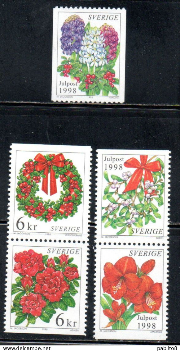 SWEDEN SVERIGE SVEZIA SUEDE 1998 CHRISTMAS NATALE NOEL WEIHNACHTEN NAVIDAD COMPLETE SET SERIE COMPLETA MNH - Neufs