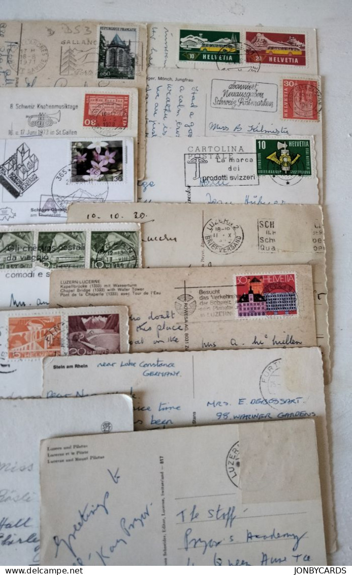Dèstockage - Lot Of 13 Switzerland,Cities,Villages,Lakes Postcards.#33s, - Collections & Lots