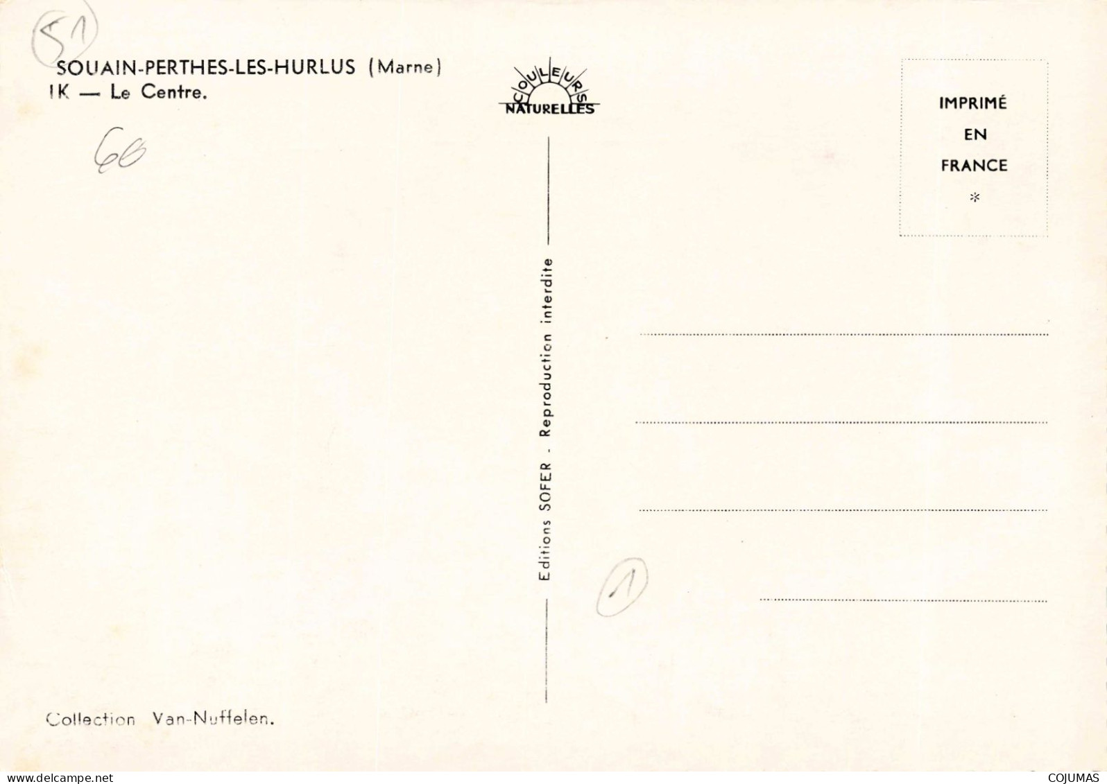 51 - SOUAIN PERTHES LES HURLUS _S27718_ Le Centre - SOFER - CPSM 15x10 Cm - Souain-Perthes-lès-Hurlus