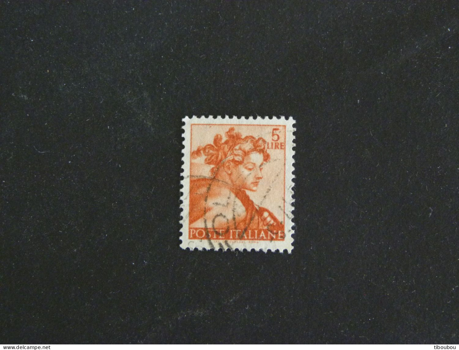 ITALIE ITALIA YT 827 OBLITERE - SERIE MICHEL ANGE PLAFOND CHAPELLE SIXTINE / ATHLETE - 1961-70: Used