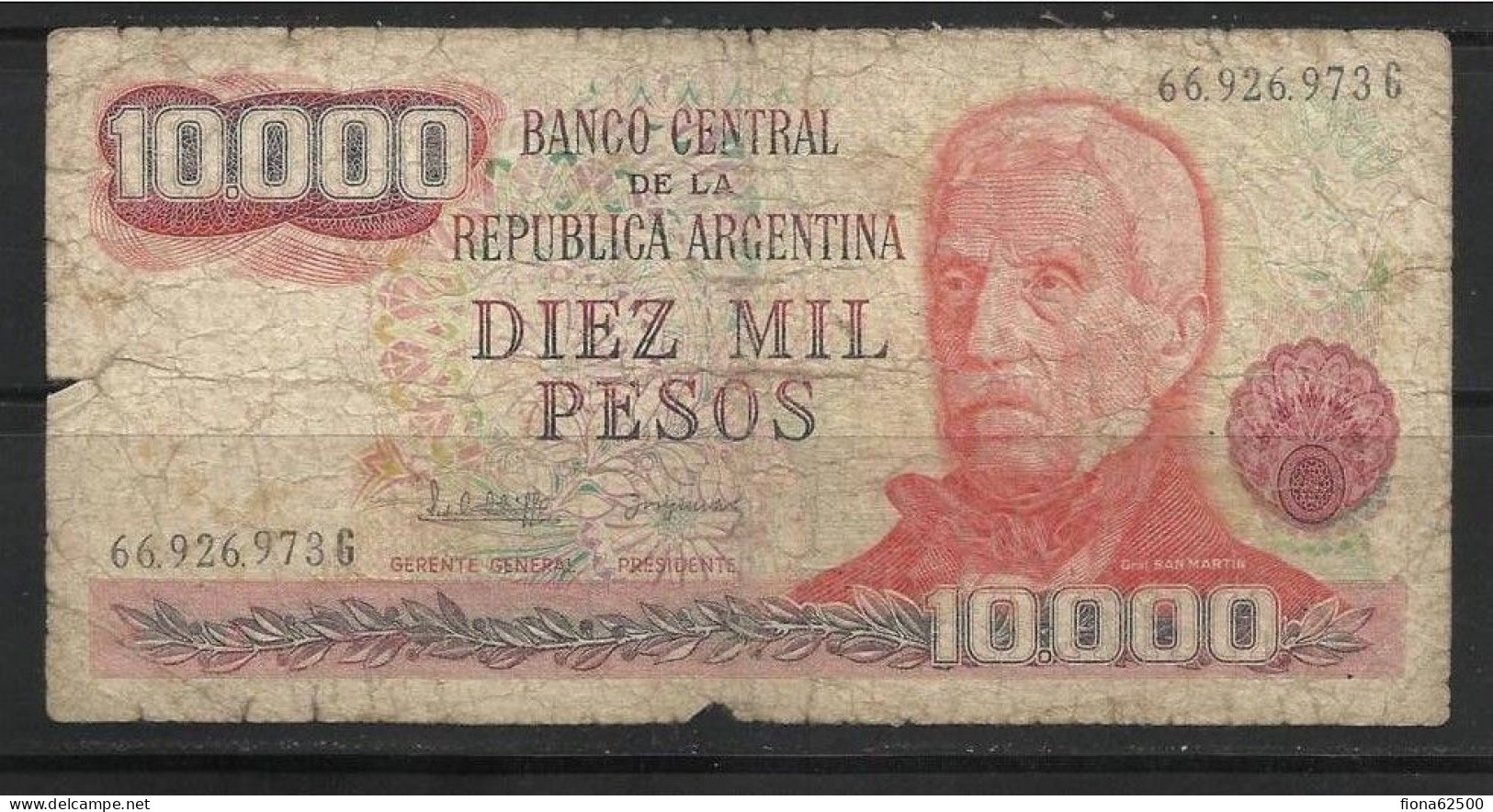 ARGENTINE . BILLET DE 10.000 PESOS . - Argentine