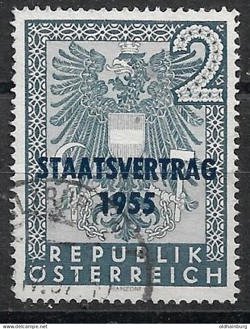 Österreich 1955: ANK 1026 I O, Staatsvertrag Spinne, Gindl 1, 20.- - Variétés & Curiosités