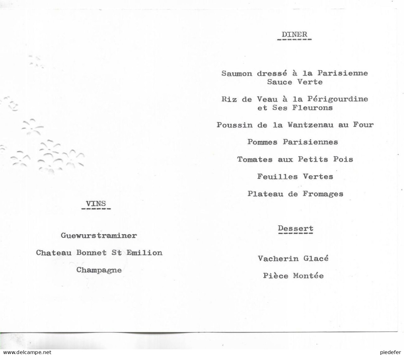 Lot De 10 Menus Anciens Et Différends. Voir Les Scans Et Liste Ci-dessous. - Menu