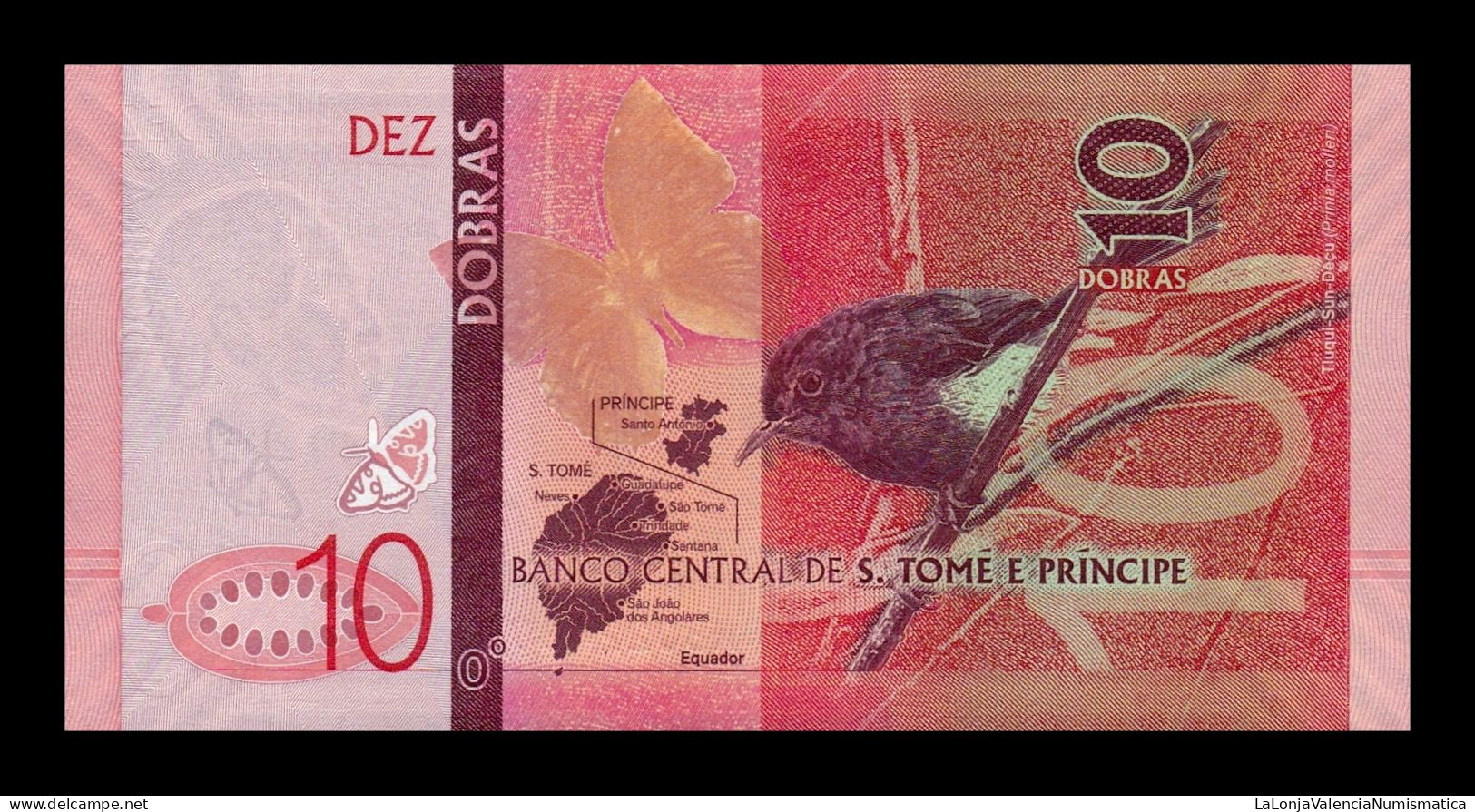 Santo Tomé Y Príncipe Saint Thomas & Prince 10 Dobras 2020 Pick 77 Paper Sc Unc - Sao Tome En Principe