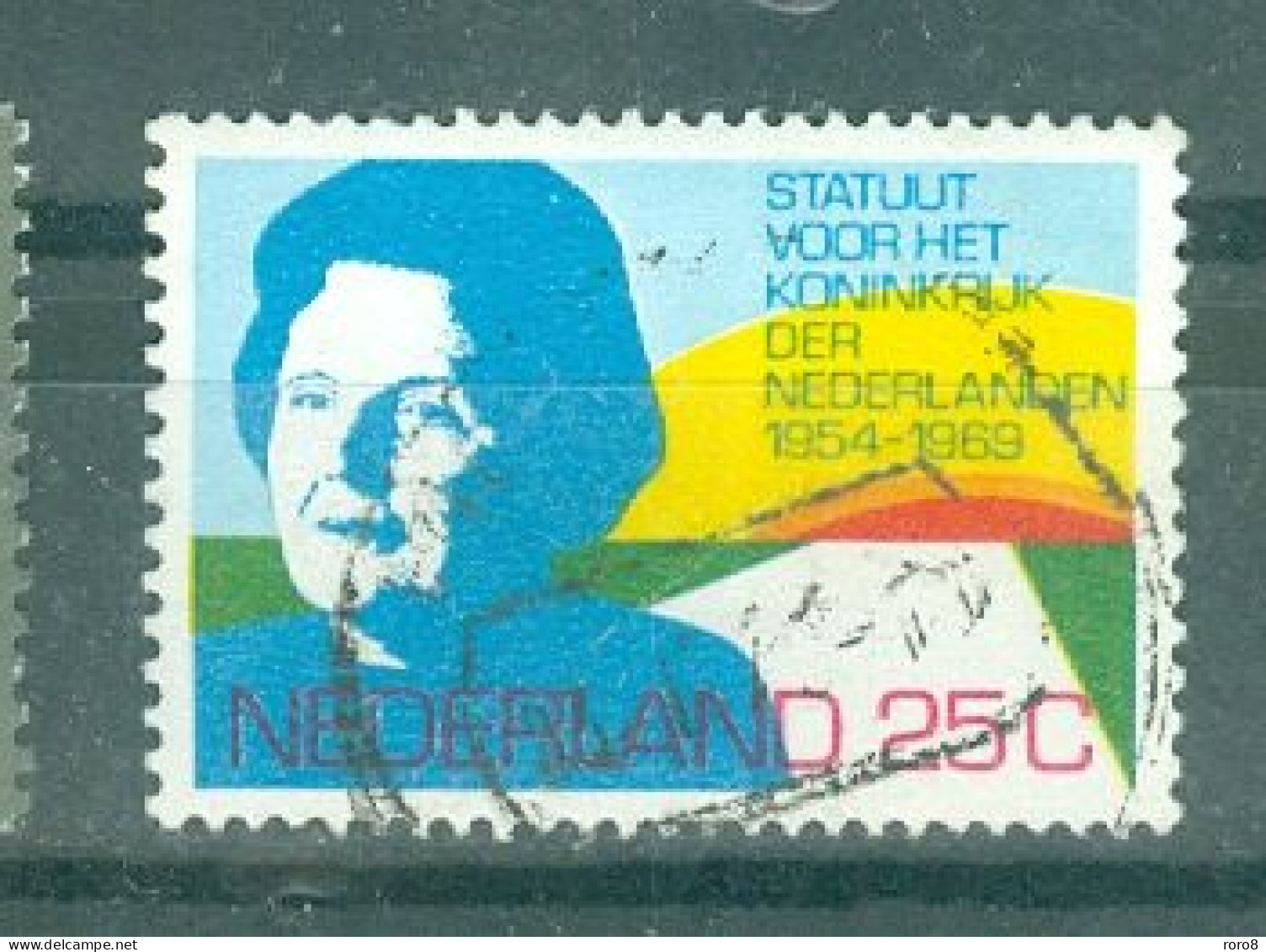 PAYS-BAS - N°905 Oblitéré - 15°anniversaire Du Statut Du Royaume Des Pays-Bas. - Used Stamps