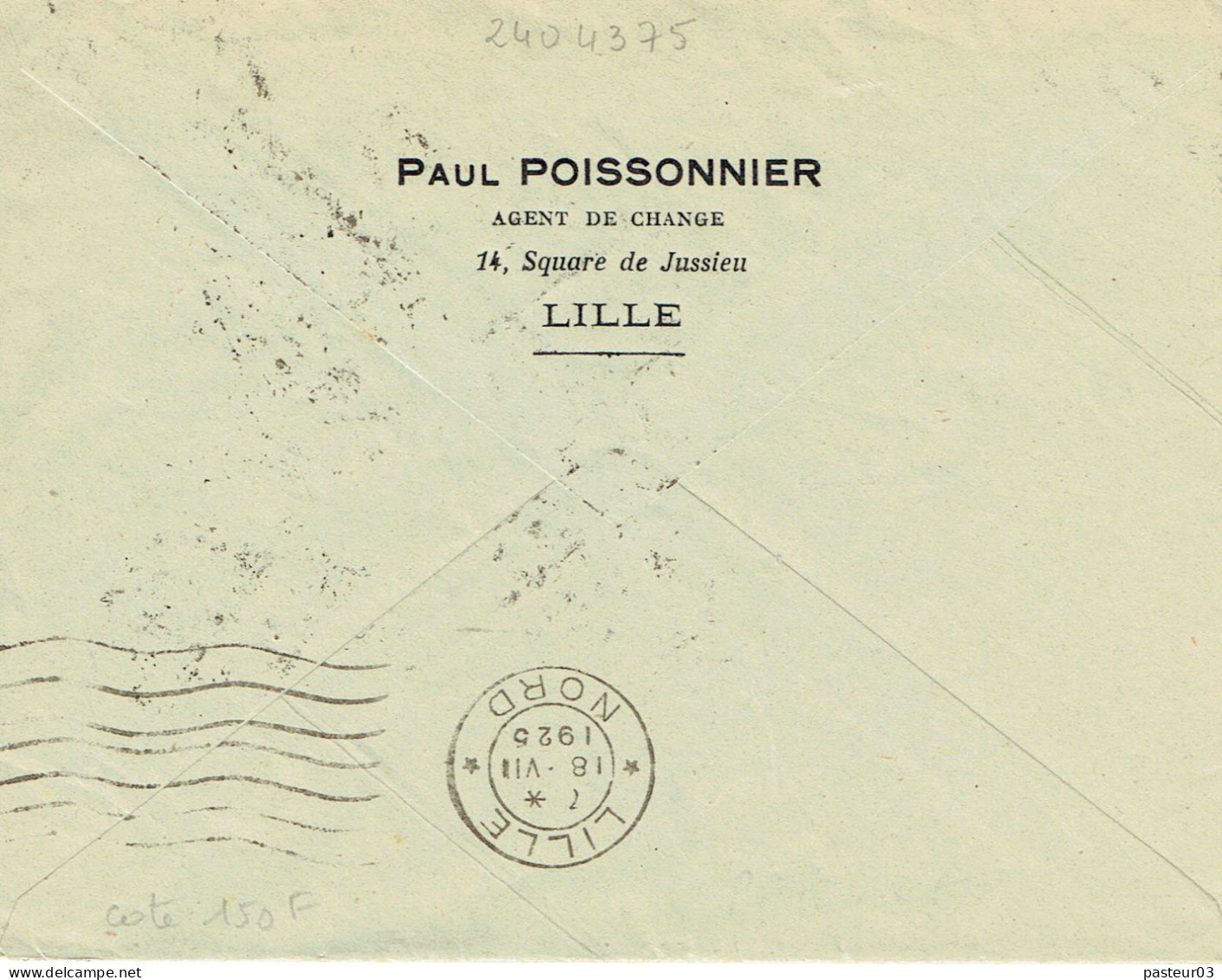 Tarifs Postaux France Du 16-07-1925 (02) Pasteur N° 173 30 C. LSI 20 G. 2ème Jourdu  Tarif 17-05-1925 2ème Jour Tarif - 1922-26 Pasteur