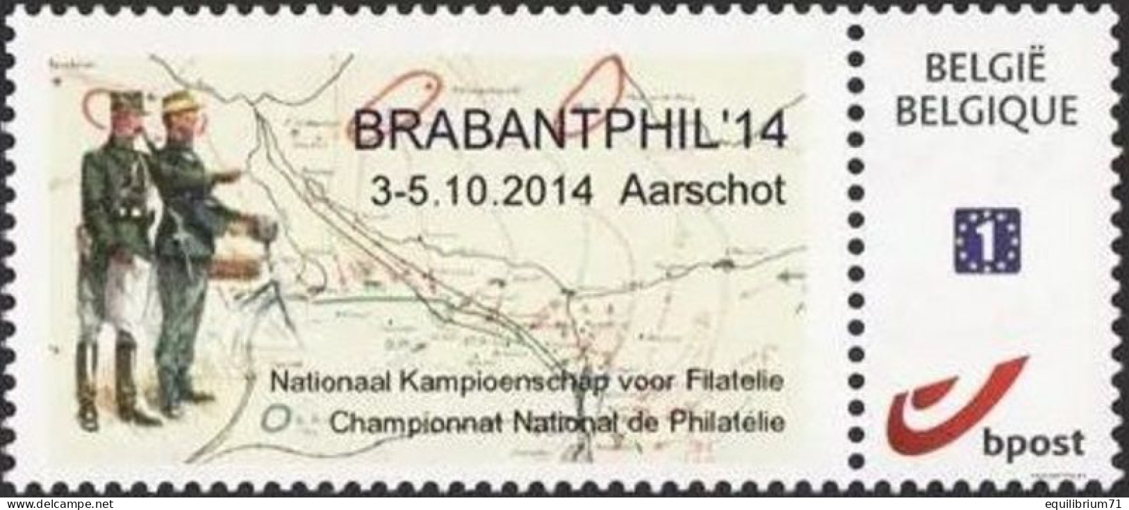 DUOSTAMP** / MYSTAMP** - "Brabantphil'14" - Aarschot - 3/5-10-2014 - Championnat National De Philatélie - EUROPE - Gommé - Mint