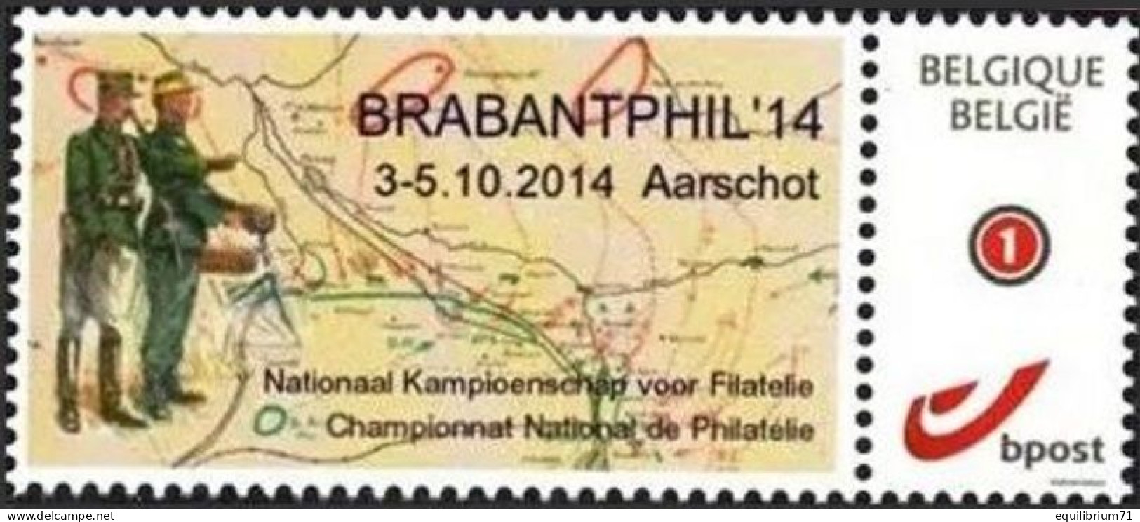 DUOSTAMP** / MYSTAMP** - "Brabantphil'14" - Aarschot - 3/5-10-2014 - Championnat National De Philatélie - Gommé - Mint