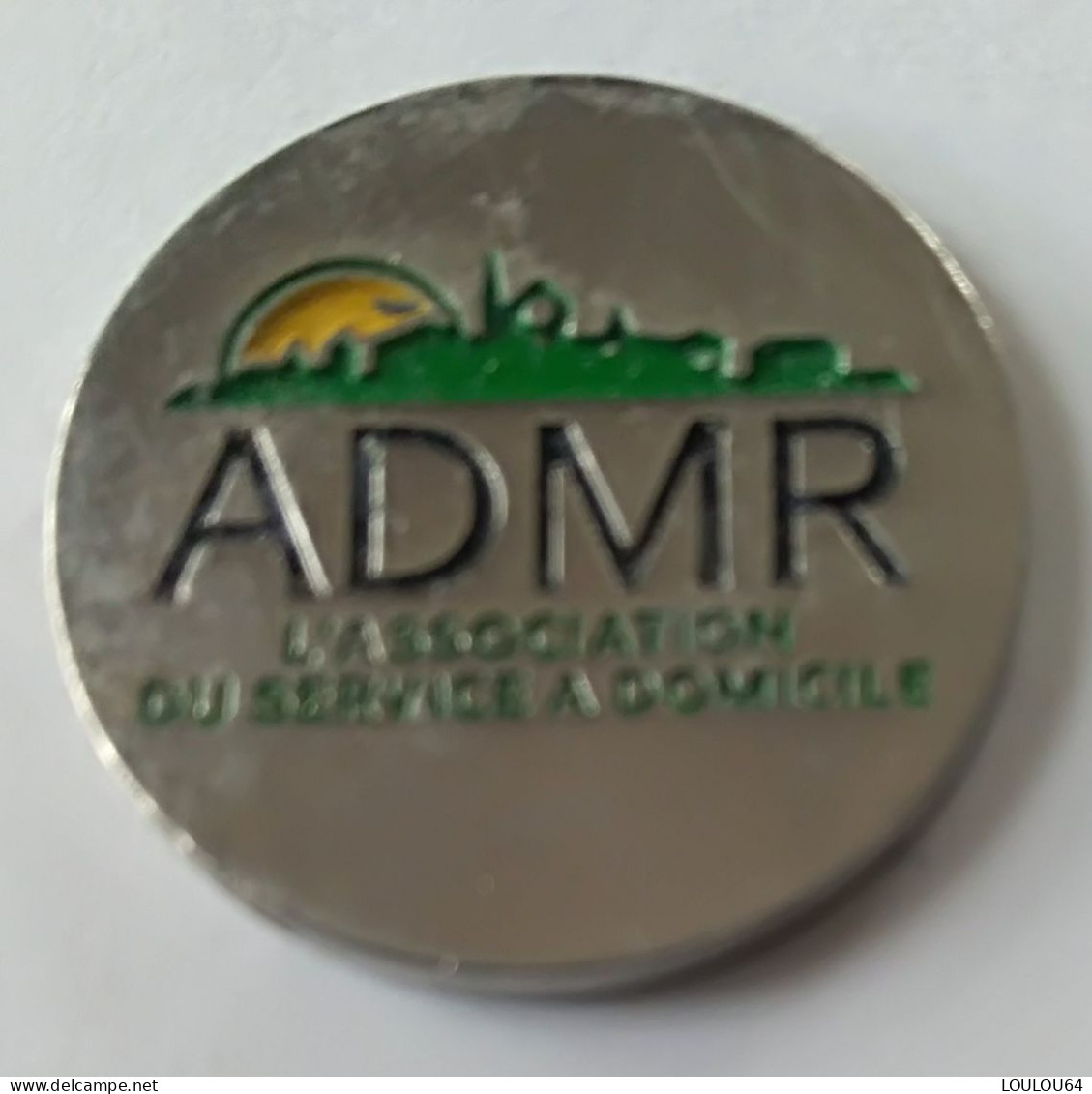 Jeton De Caddie - ADMR -  L'Association Du Service à Domicile - En Métal - (1) - - Trolley Token/Shopping Trolley Chip