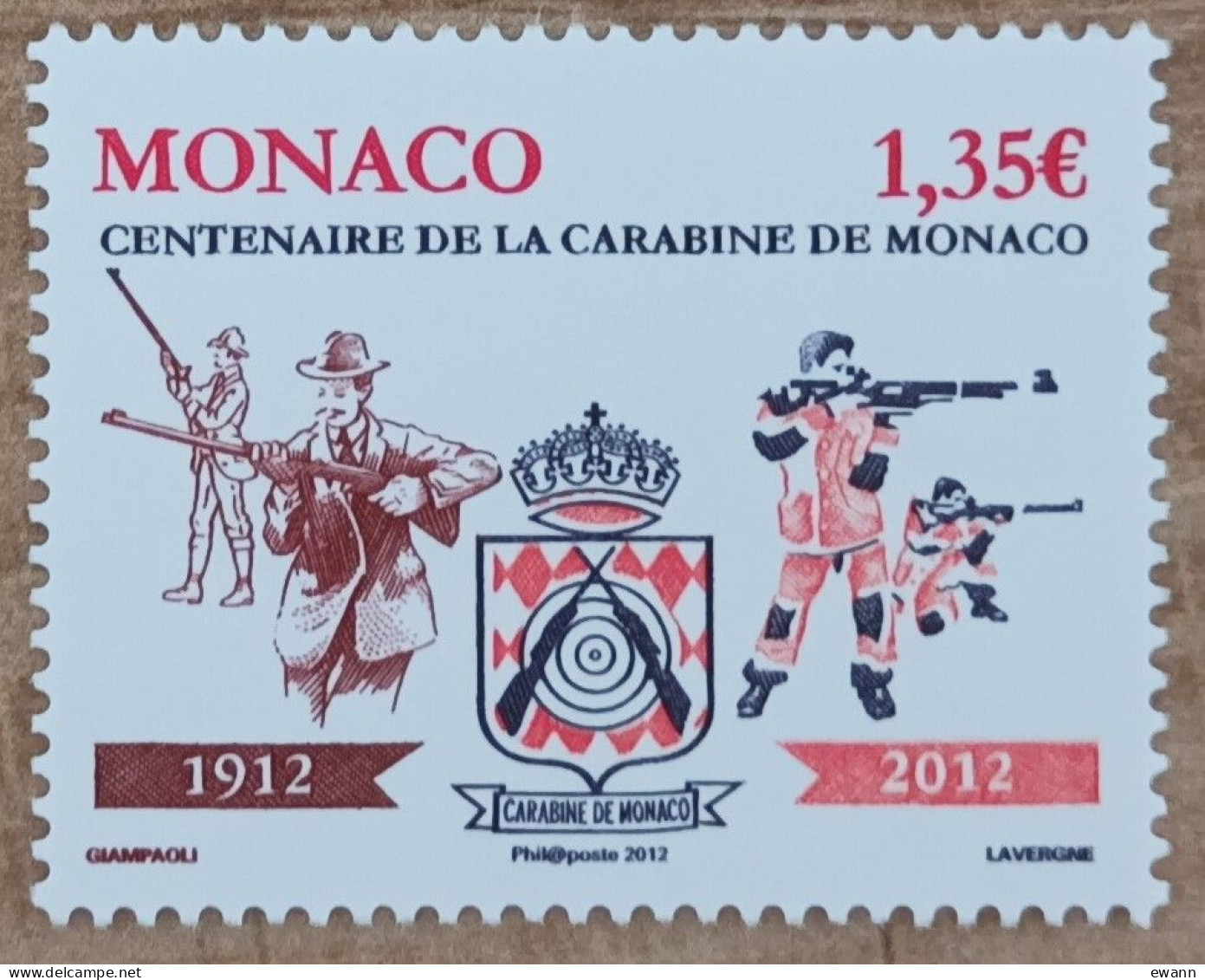 Monaco - YT N°2818 - Centenaire De La Carabine De Monaco - 2012 - Neuf - Unused Stamps