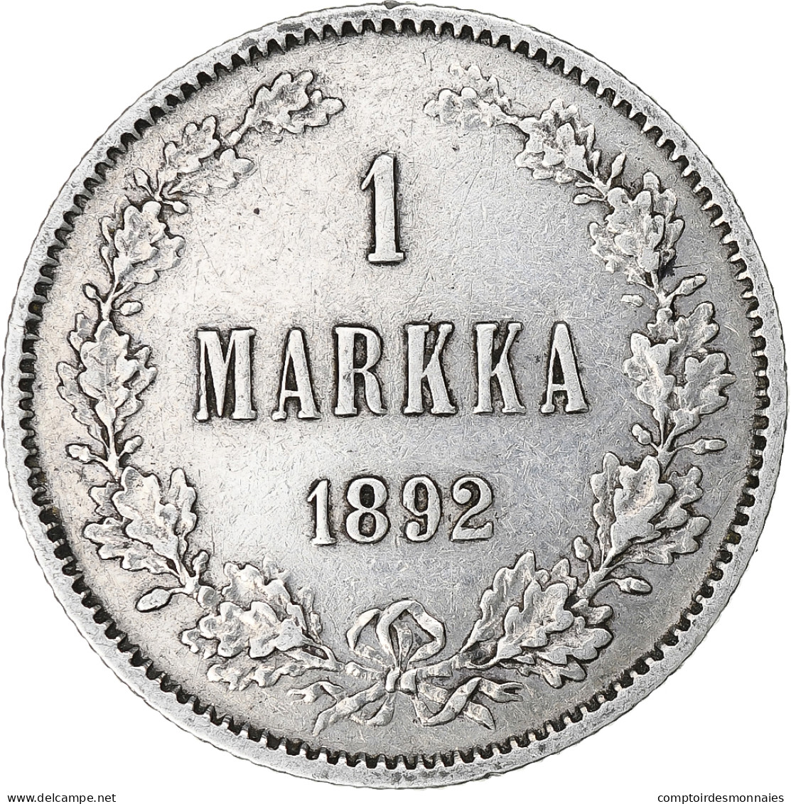 Finlande, Alexander III, Markka, 1892, Helsinki, Argent, TTB+, KM:3.2 - Finlandia