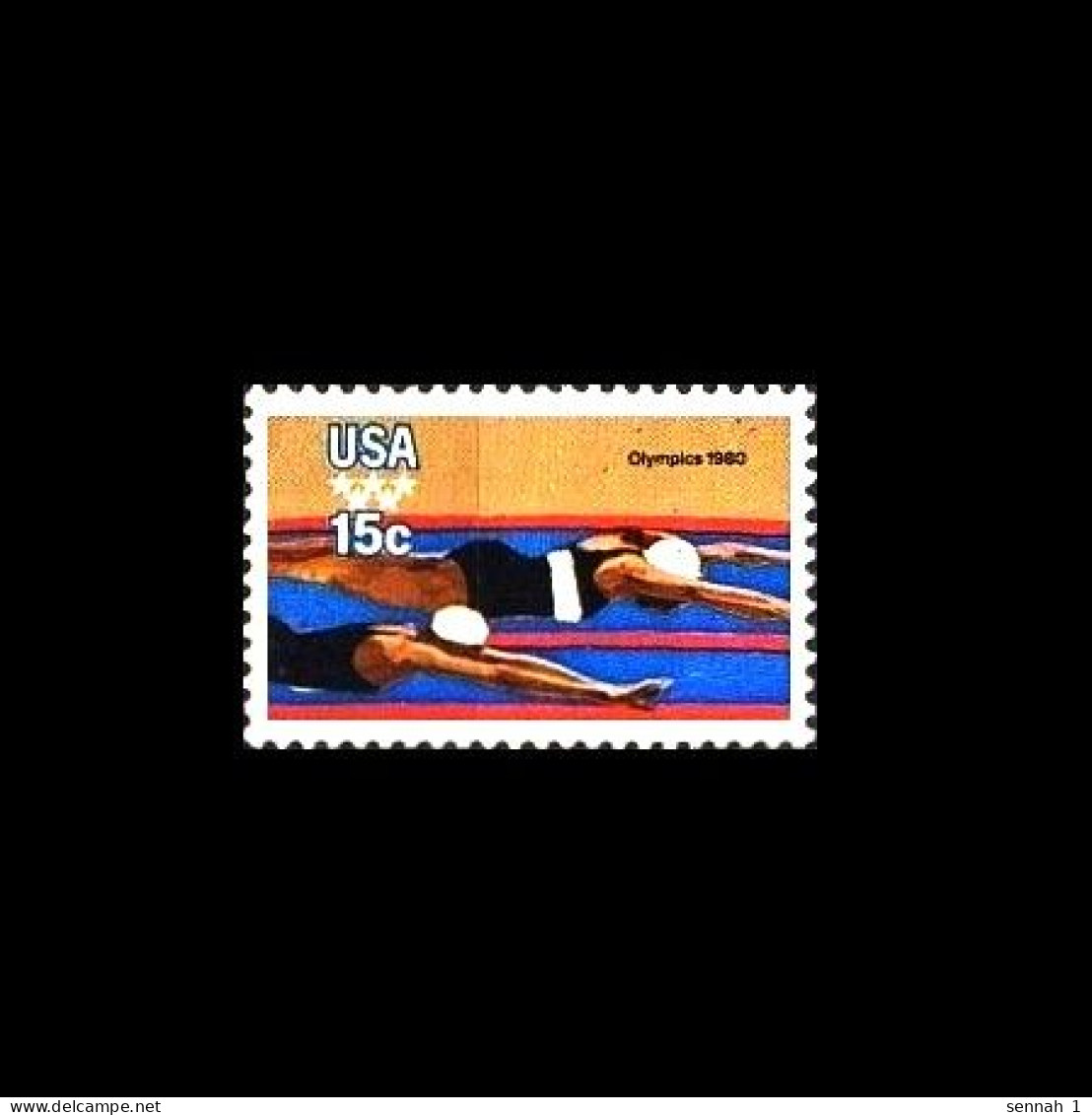 USA: 'Olympische Spiele – Schwimmen, 1979-1980' / 'Moscow Olympics – Swimming', Mi. 1399; Yv. 1254; Sc. 1792 Oo - Gebraucht