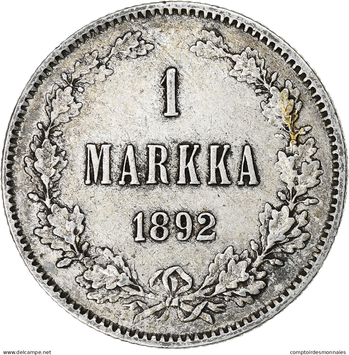 Finlande, Alexander III, Markka, 1892, Helsinki, Argent, TTB+, KM:3.2 - Finlande