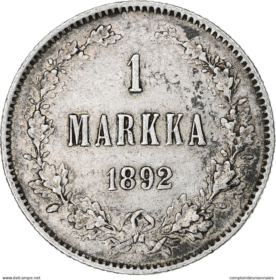 Finlande, Alexander III, Markka, 1892, Helsinki, Argent, TTB+, KM:3.2 - Finland