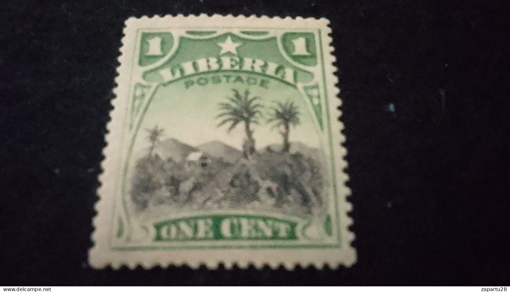 LİBERYA--1909-  1C.      DAMGASIZ  L - Liberia