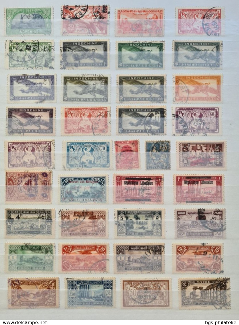 Collection De Timbres De Colonies Françaises Oblitérés. - Collections (without Album)