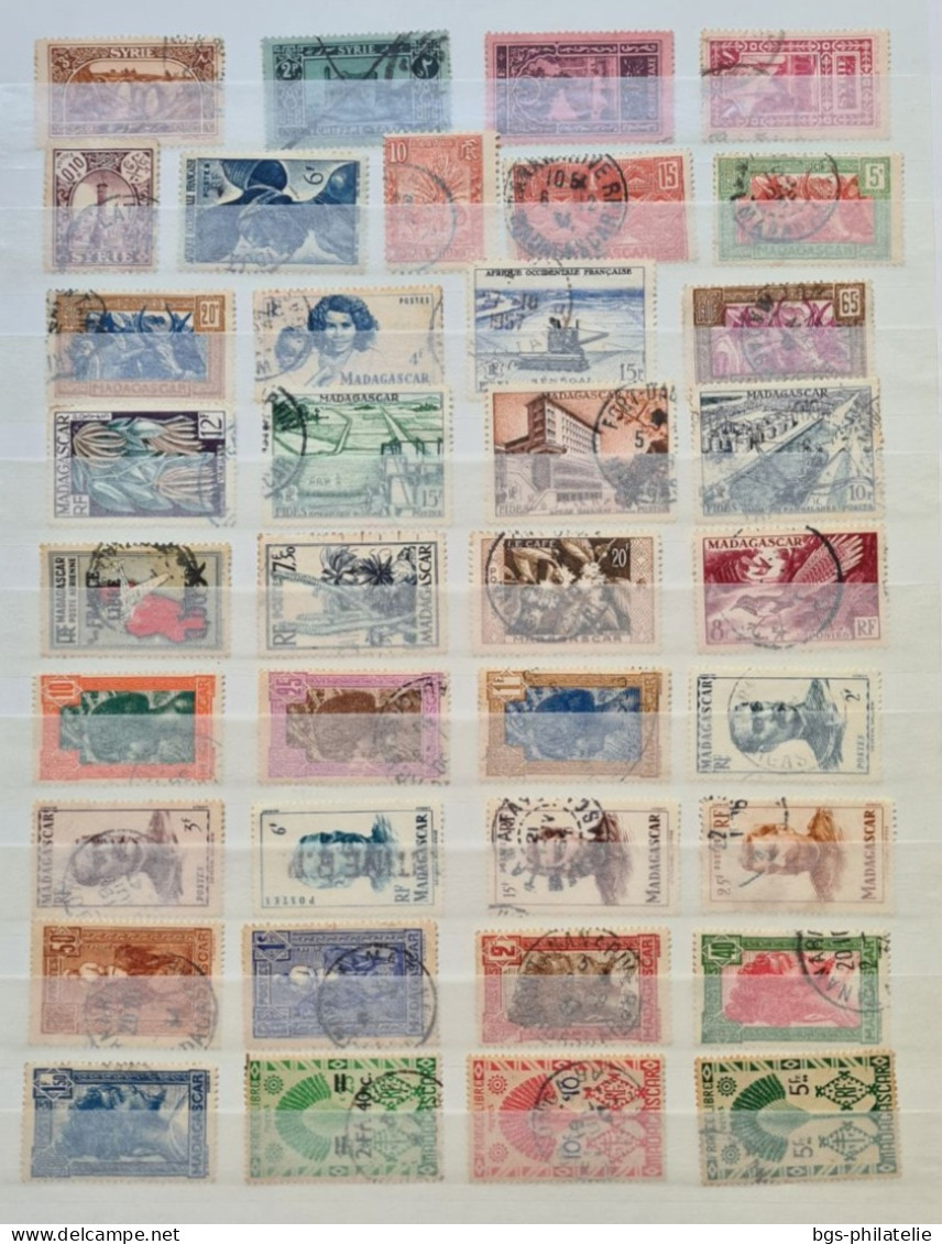 Collection De Timbres De Colonies Françaises Oblitérés. - Collections (without Album)