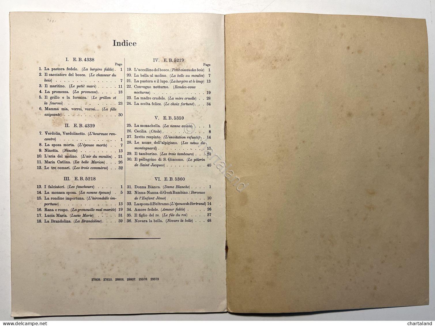 L. Sinigaglia - Vecchie Canzoni Popolari Del Piemonte N. VI - Op. 40 - Ed. 1927 - Altri & Non Classificati