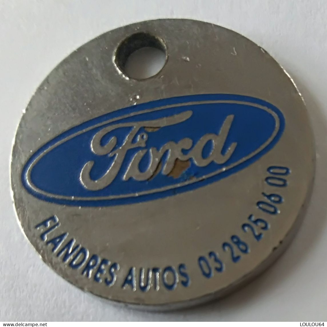 Jeton De Caddie - Automobiles - FORD - FLANDRES AUTOS - ASSISTANCE 24h/24 - En Métal - - Trolley Token/Shopping Trolley Chip