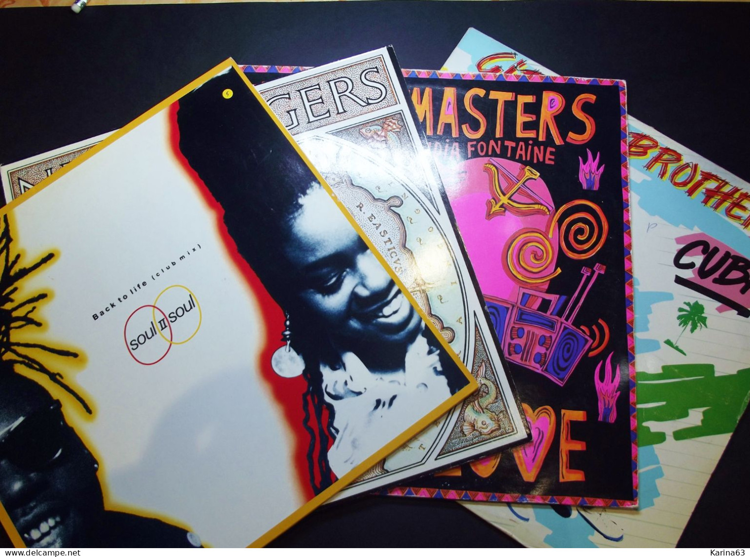 Lot 4 Albums : Beatmasters (maxi) - Soul To Soul (Maxi) - Nile Rodgers (lp)- Gibson Brothers Cuba (lp) - Disco & Pop