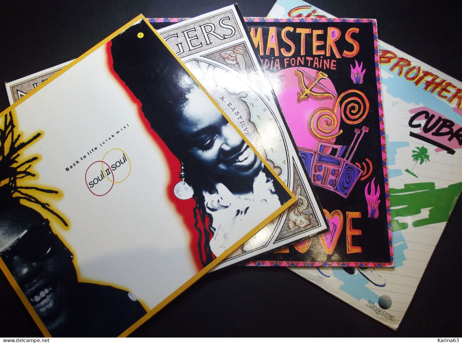 Lot 4 albums : Beatmasters (maxi) - Soul to Soul (Maxi) - Nile Rodgers (lp)- Gibson Brothers Cuba (lp)