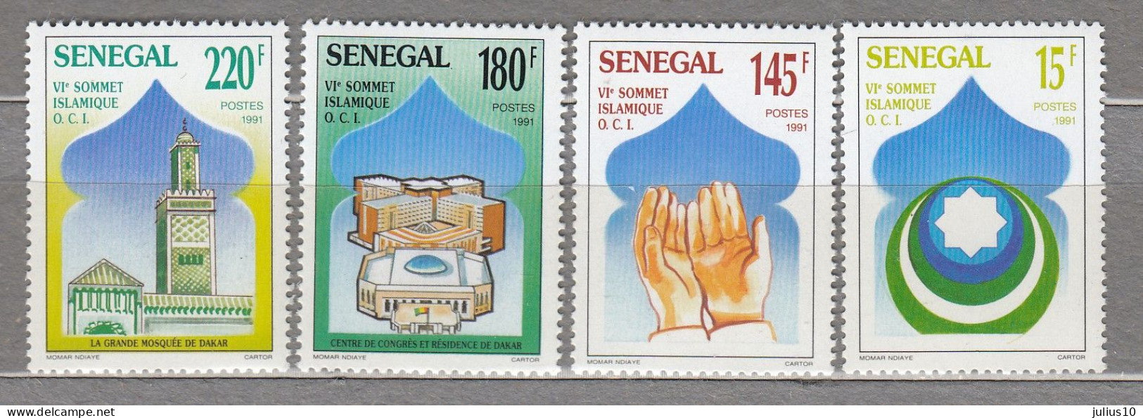 SENEGAL 1991 Islamic Summit MNH(**) Mi 1158-1161 Sc 955-958 #34048 - Senegal (1960-...)