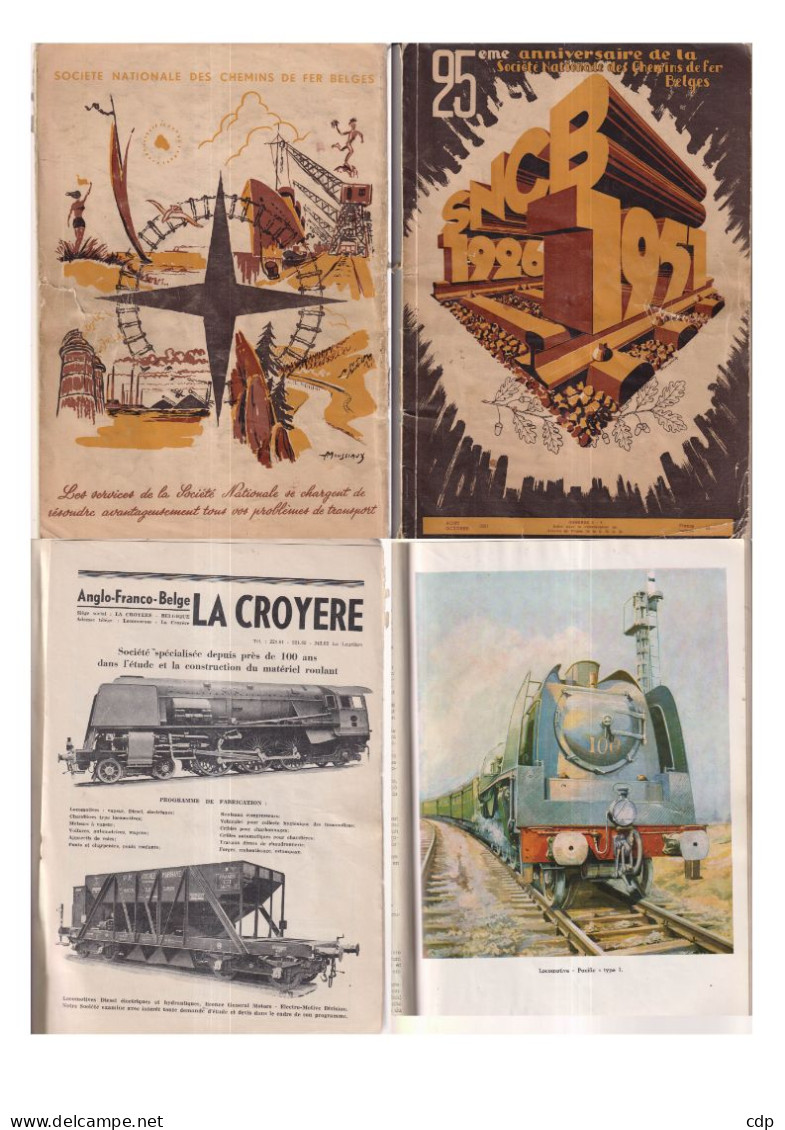 SNCB  25eme Anniversaire Des Chemins De Fer Belges - Ferrocarril & Tranvías