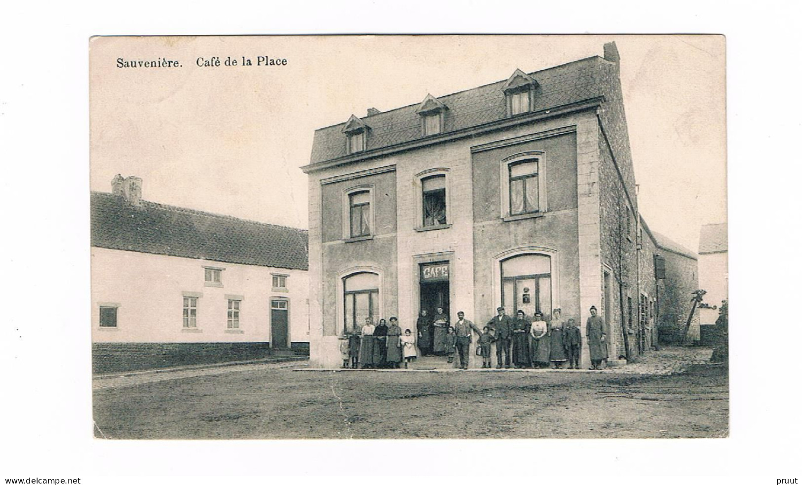 SAUVENIERE  Café De La Place GEMBLOUX Carte Tres Rare - Gembloux