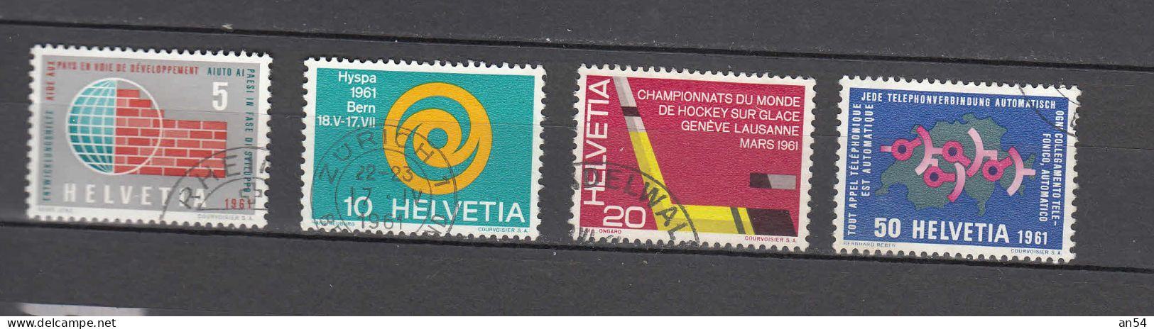 1961  N° 375 à 378    OBLITERES       CATALOGUE SBK - Used Stamps