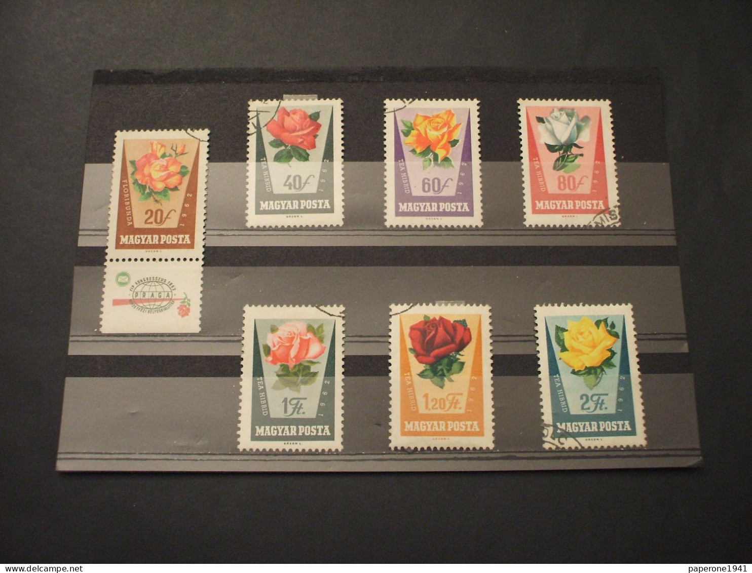 UNGHERIA - 1962 FIORI/ROSE 7 VALORI - TIMBRATO/USED - Used Stamps