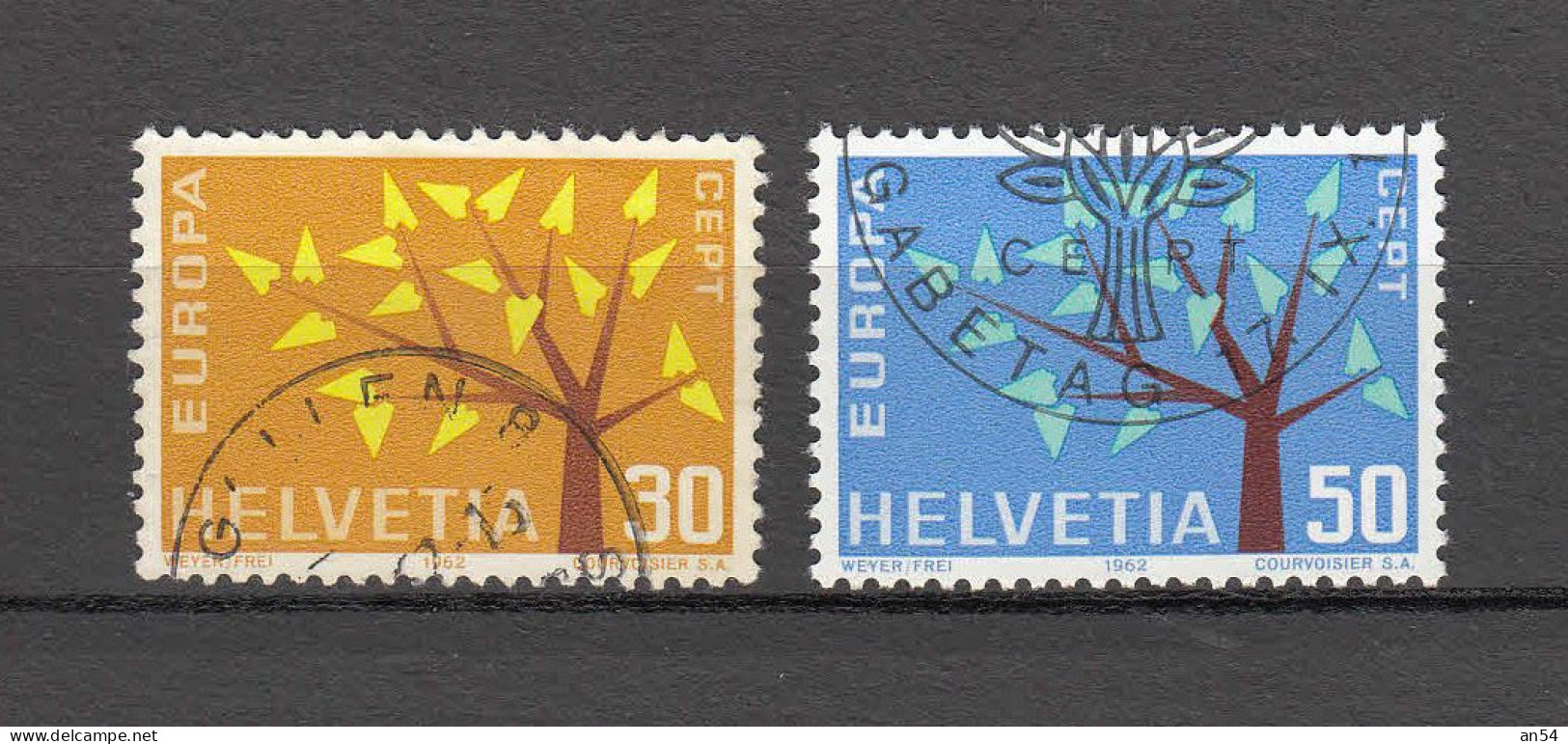 1962  N° 389 - 390    OBLITERES       CATALOGUE SBK - Gebruikt