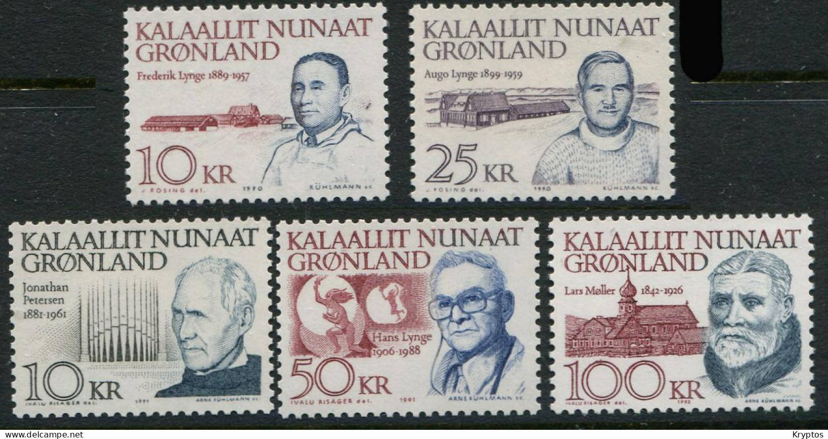 Greenland. High Values 5 Stamps Complete. All MINT (NH)** - Neufs