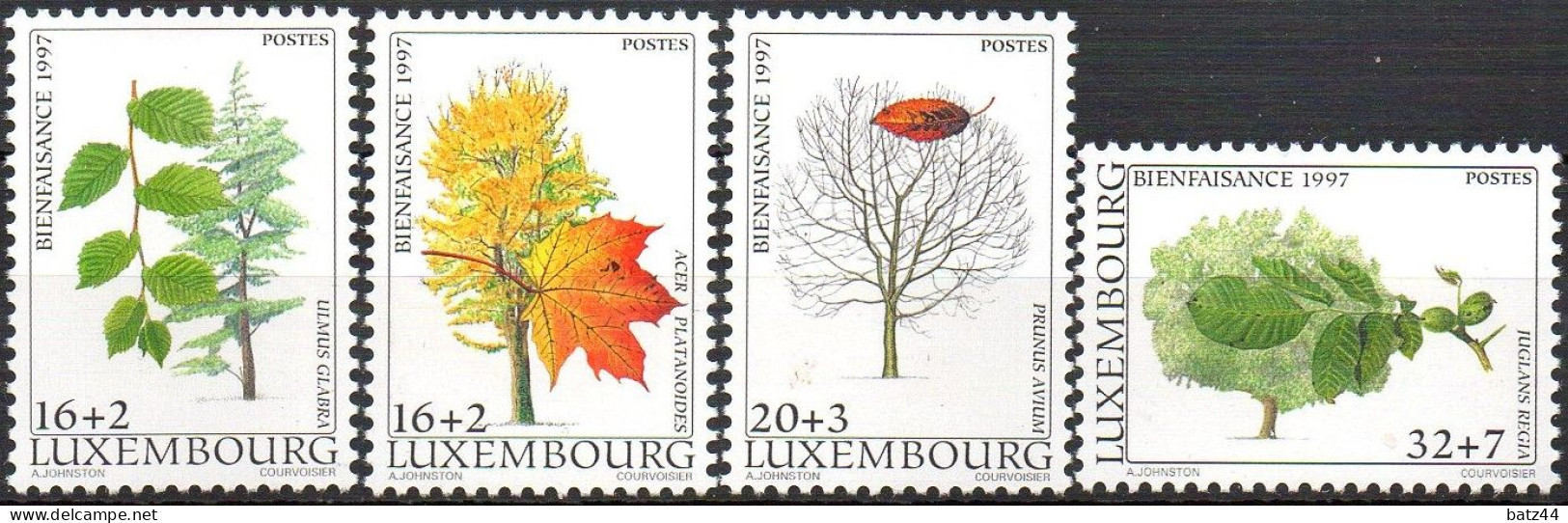 LUXEMBOURG Arbre Tree Bienfaisance 1997 N° YT 1381 à 1384 Timbres** Neufs Sans Charnière - Unused Stamps
