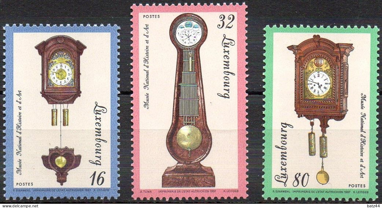 LUXEMBOURG Pendule 1997 N° YT 1376 à 1378 Timbres** Neufs Sans Charnière - Nuovi