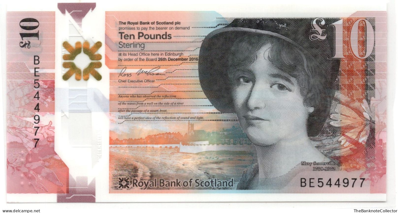 Royal Bank Of Scotland 10 Pounds Polymer ND 2017 P-371  UNC - 10 Ponden