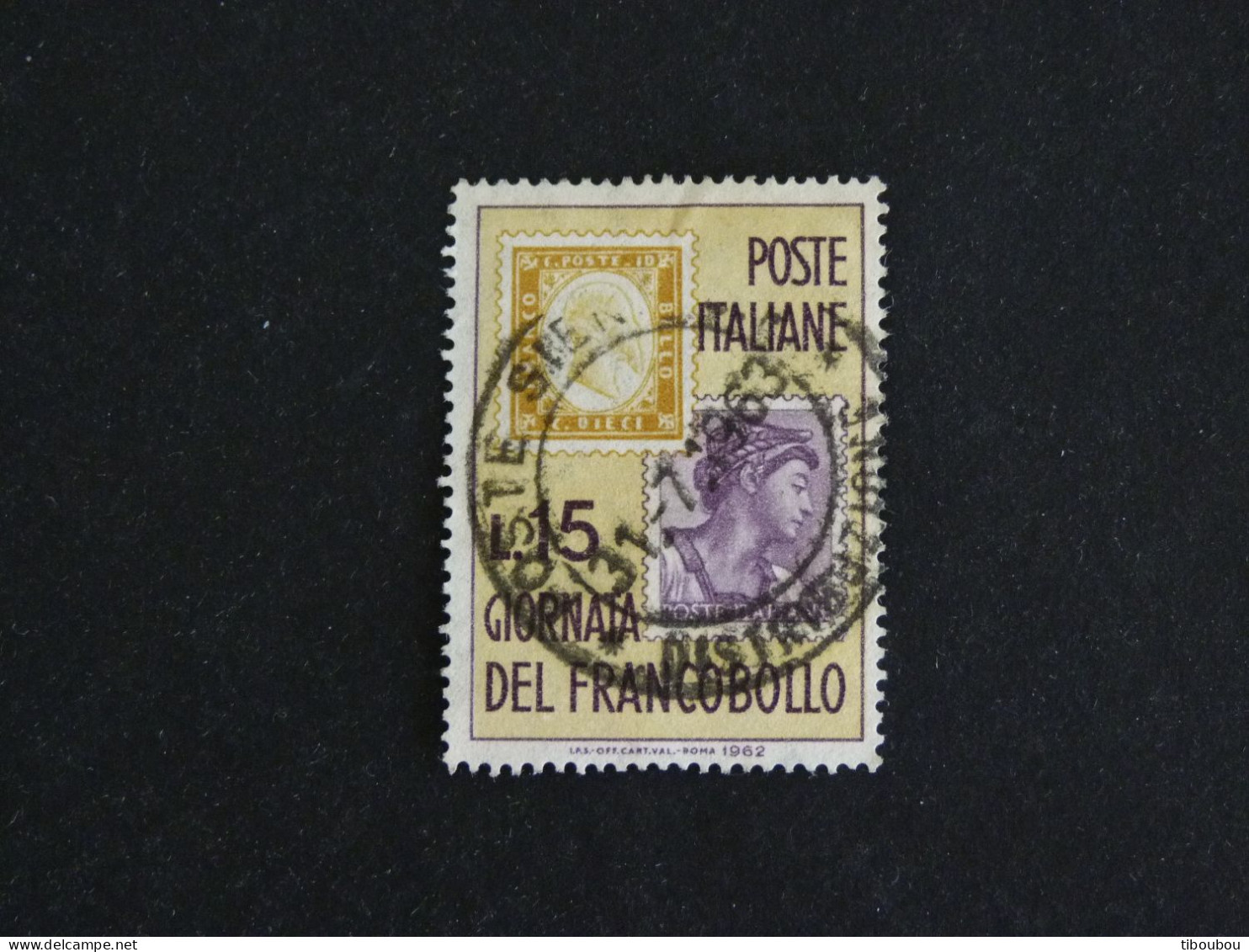 ITALIE ITALIA YT 878 OBLITERE - JOURNEE DU TIMBRE / TIMBRE SUR TIMBRE - 1961-70: Afgestempeld