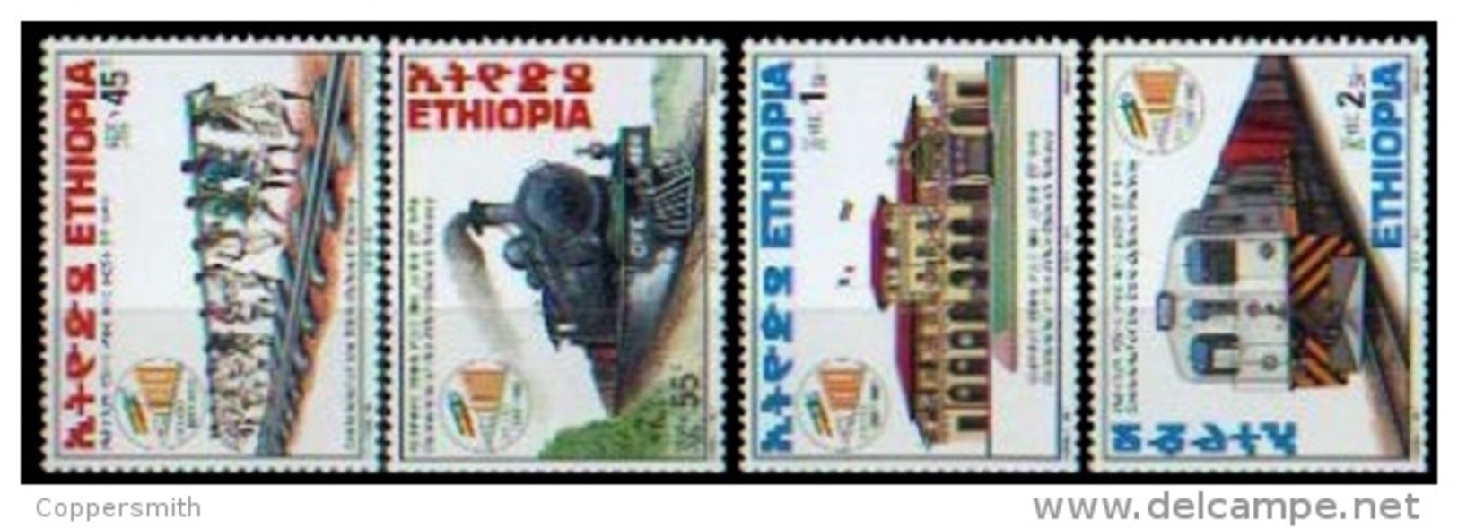 (384) Ethiopia / Ethiopie  Trains / Railway / Locomotives / Eisenbahn / Chemin De Fer / 1998  ** / Mnh  Michel 1613-16 - Ethiopie