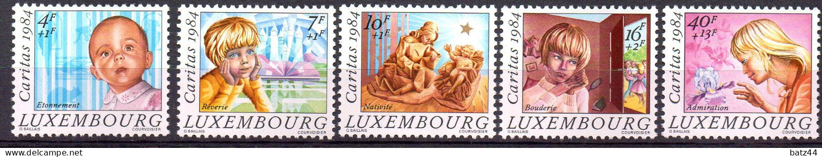 LUXEMBOURG Caritas 1984 N° YT 1062 à 1066 Timbres** Neufs Sans Charnière - Neufs